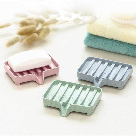 Plastic Shower Soap Storage Rack Tray Soap box Tray Tool 1Pcs Soap Dish Plate Holder Sponge Holder Drain Soap Box ► Photo 1/6