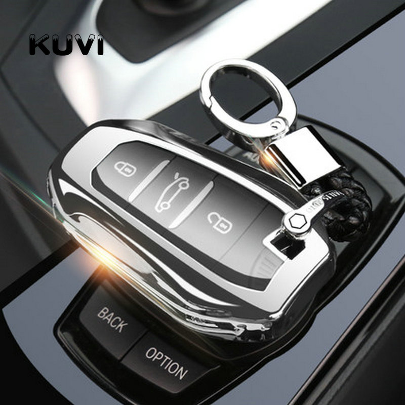 For Peugeot 208 308 508 3008 5008 Silicone Key Cover Fob Remote Case Holder 