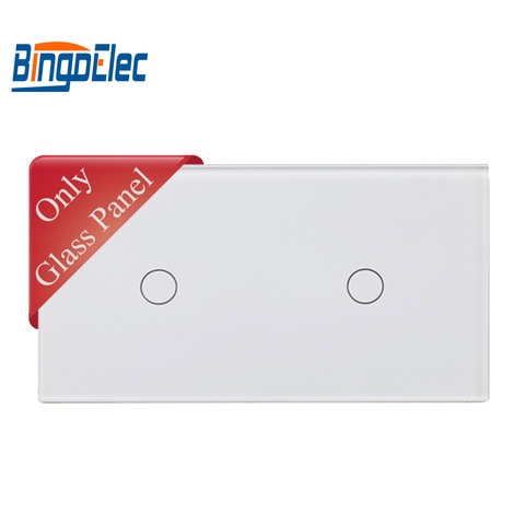 86*157mm, EU Double gang (1gang +1gang) switch panel can match with touch switch function part ► Photo 1/4