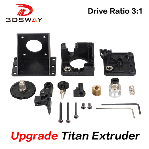 3DSWAY 3D Printer Parts Titan Extruder Fully Kits For V6 J-head Bowden Mounting Bracket 1.75mm Filament E3D V6 Hotend 3:1 Ratio ► Photo 1/6