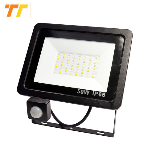 Motion Sensor LED Floodlight 100W 50W 30W 20W 10W Led Flood Light Spotlight Outdoor 220V IP66 Outdoor Wall Lamp Flood Light ► Photo 1/6
