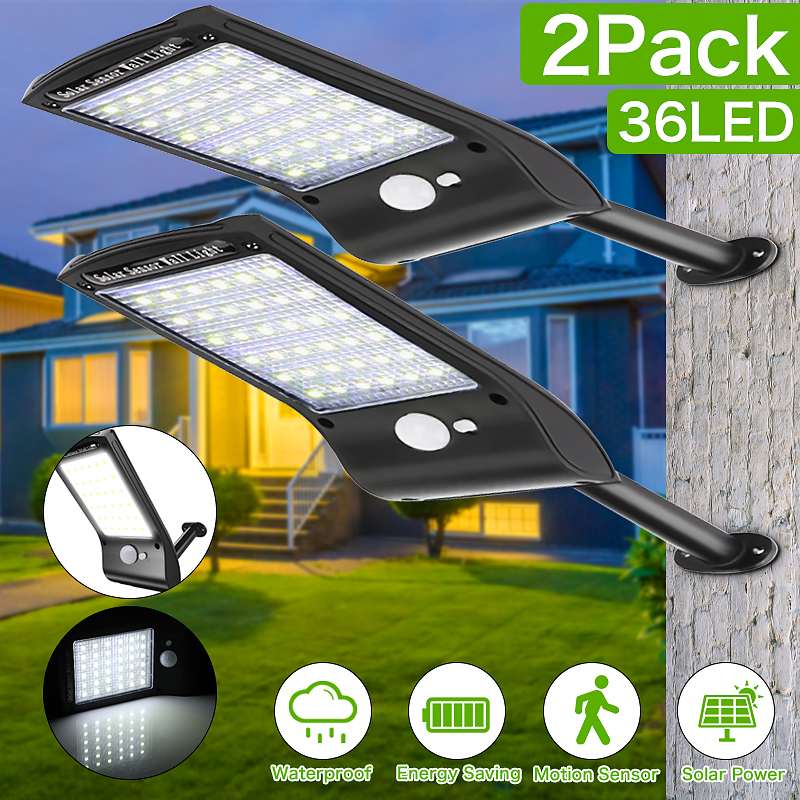 36 LED Solar Powered Motion Sensor Garden Security Lamp Outdoor Waterproof Light 