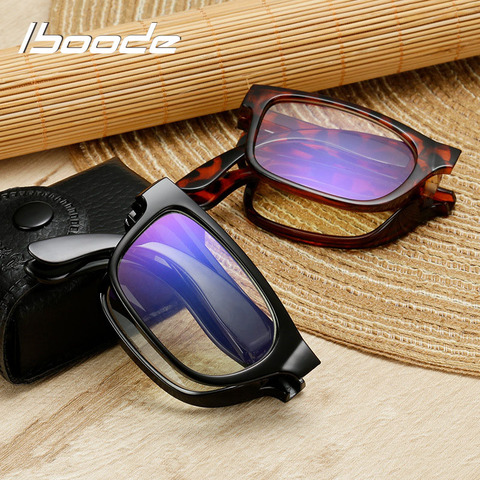 iboode Unisex Folding Reading Glasses With Case +1.0 1.5 2.0 2.5 3.0 3.5 4.0 Portable Women Men Presbyopia Eyeglasses Eyewear ► Photo 1/6