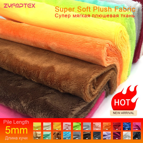 ZYFMPTEX 2022 New Arrival 5mm Pile Minky Plush Fabric For DIY Sewing Patchwork 45x50cm 100% Polyester Telas Velvet Fabric ► Photo 1/6