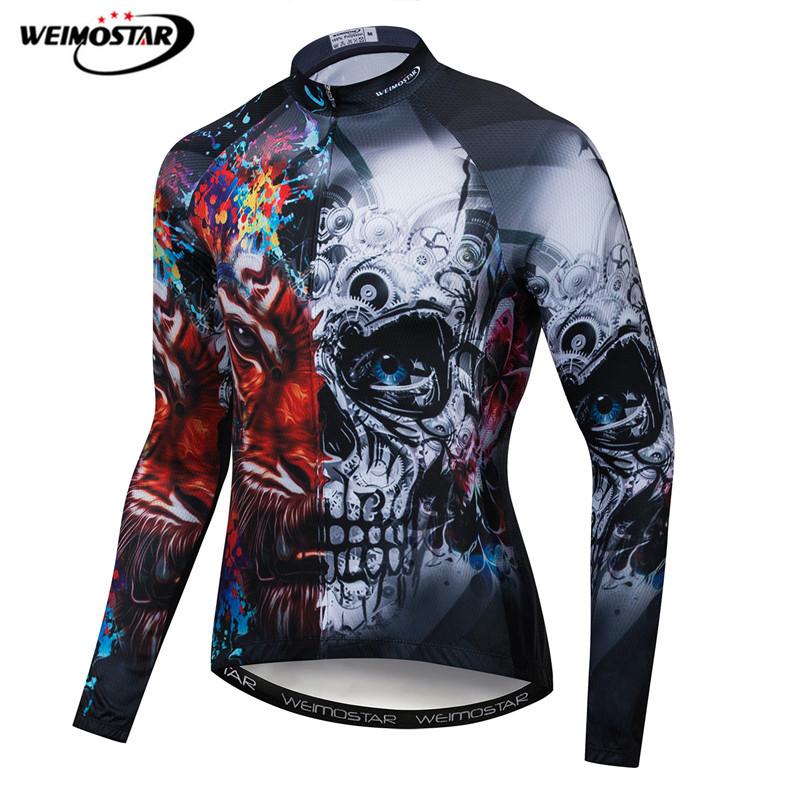 New Weimostar Cycling Jersey Bicycle Clothing Bike T-Shirt Long Sleeve MTB Tops 