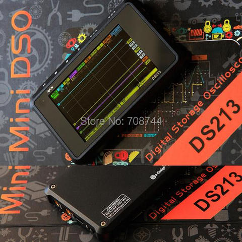 Metal Cover DSO213 100MS/s Sampling Rate 4 Channels DS213 Mini DSO Pocket Size Digital Oscilloscope Update from DS203 DS212 ► Photo 1/6