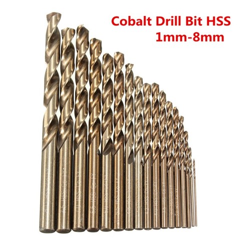 1.0mm to 8.0mm Professional High Speed Steel Cobalt Drill Bits Power Tools Various Sizes Metal Plastic Wood ► Photo 1/6