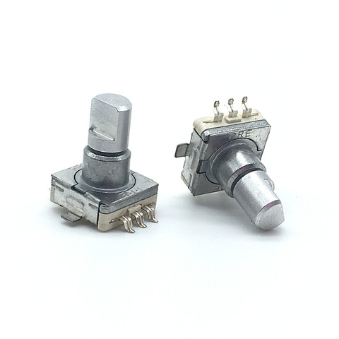 5pcs EC11 Rotary Encoder Switch With Push Button Switch 30 Position 5pin SMD Type Handle Length 12.5mm Half Shaft ► Photo 1/5