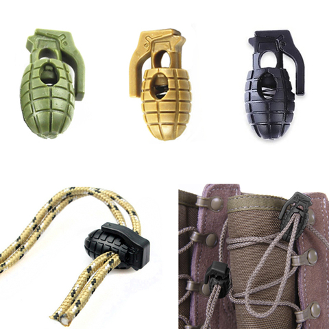 Grenade Buckle Stopper Rope Clamp Hike Outdoor Survive Cord Clip Shoelace Shoe Lace Paracord Lock Camp ► Photo 1/4