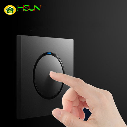 86 Type 1 2 3 4 Gang 1 2 Way Light Pressure Switch Modern Grey Wall Switch with Led lights Household 16A Socket ► Photo 1/5