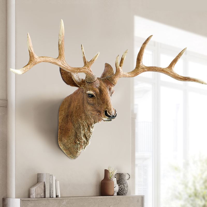 Modern Animal Heads Ornament Resin Wall Hanging Home Office Decoration 