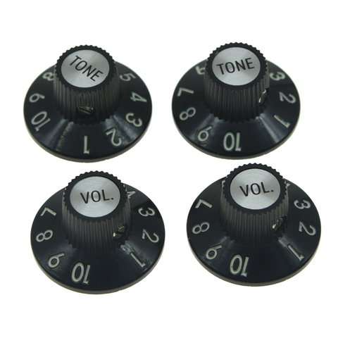 KAISH Set of 4 Witch Hat Knobs with Set Screw 2 Volume 2 Tone for 72 Telecaster Custom or Amplifiers ► Photo 1/5