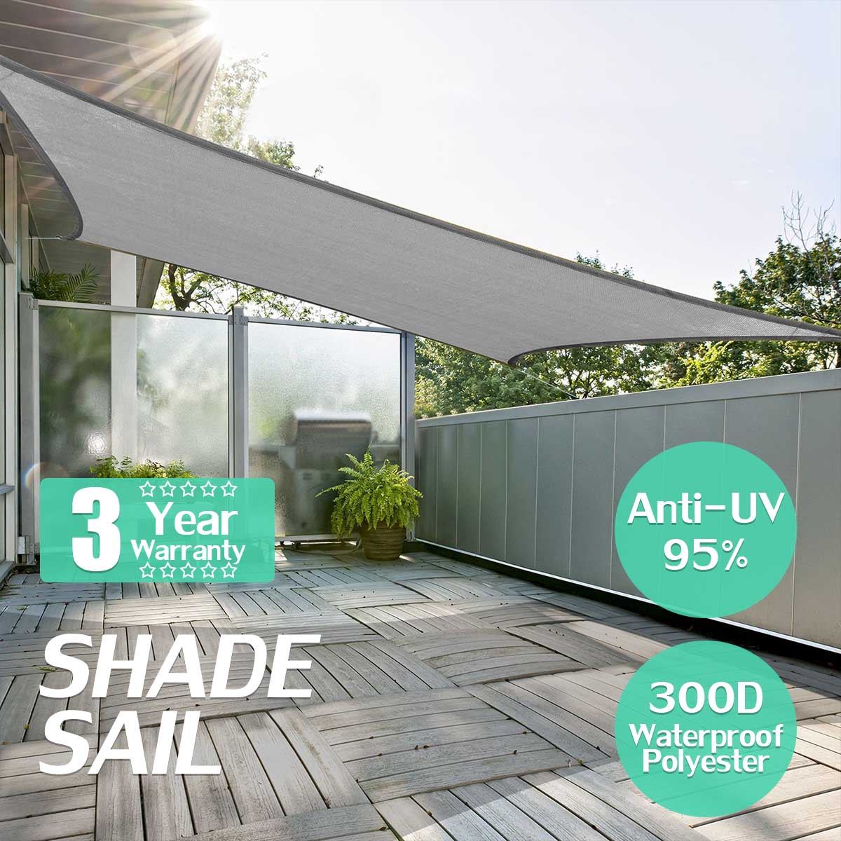 280gsm HDPE Sun Shade Sail Cloth Canopy Awning Shelter Outdoor Square 