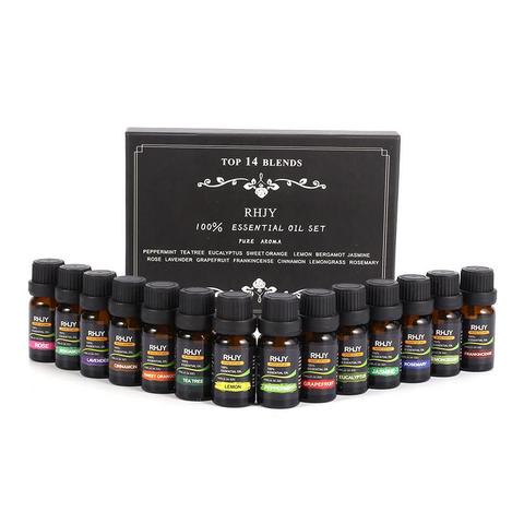 14Pcs/Set  100% Pure Plant Aromatherapy Diffusers Essential Oil  10ml Organic Body Massage Relax Fragrance Skin Care Kit ► Photo 1/6