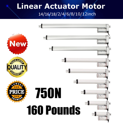 150KG 750N 4-18 Inch 330lbs DC 12V Electric Motor Linear Actuator For lectric Self Unicycle Scooter Input Voltage Range ► Photo 1/6