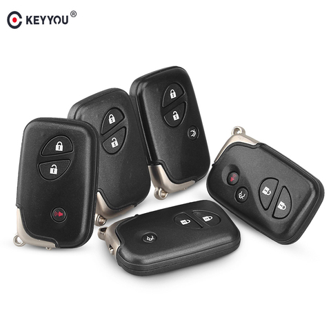 KEYYOU 2/3/4 Button Keyless Entry Key Shell Smart Remote Key Case For Lexus LX470 GS450h IS350 SC430 CT200h GS430 ES350 GS350 ► Photo 1/6
