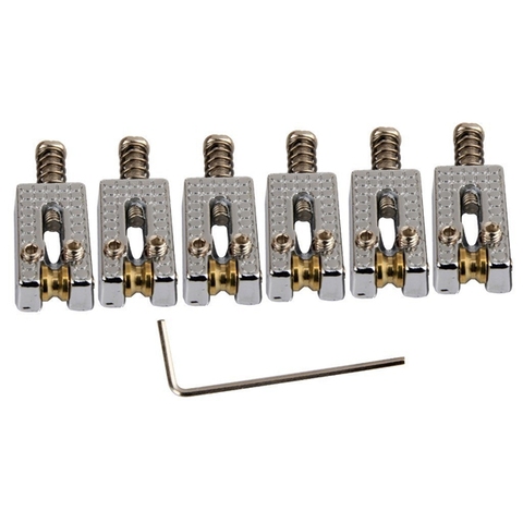 New 6 Roller Bridge Tremolo Saddles With Wrench For Strat Tele Electric Guitar ► Photo 1/6