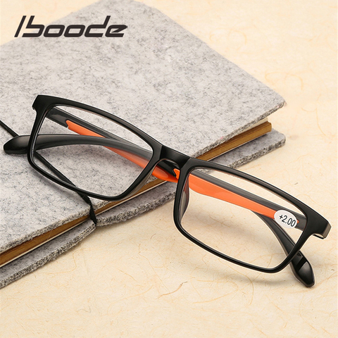 iboode TR90 Ultralight Women Men Reading Glasses Retro Clear Lens Presbyopic Glasses Female Male Reader Eyewear +1.5 2.0 3.0 4.0 ► Photo 1/6