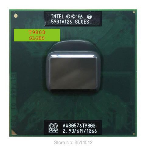 Intel Core 2 Duo T9800 SLGES 2.9 GHz Dual-Core Dual-Thread CPU Processor 6M 35W Socket P ► Photo 1/1