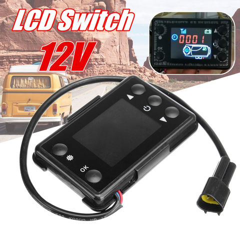 12V/24V LCD Monitor Switch+Remote Control Accessories For Car Track Diesels Air Heater Parking Heater ► Photo 1/6