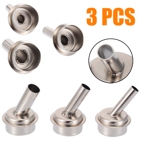 3pcs 45 Degree Bent Curved Heat Nozzle 6/7/9mm Hot air Gun Nozzles for QUICK 861DW Soldering Station ► Photo 1/6