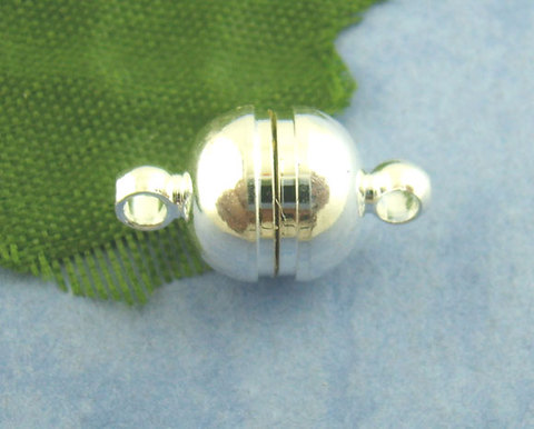 Lovely 10Sets Silver plated Strong Magnetic Clasps 8x14mm (B01552) ► Photo 1/3