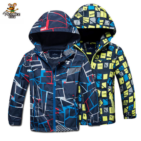 Children Outerwear Warm Polar Fleece Coat Hooded Kids Clothes Waterproof Windproof Baby Boys Jackets For 3-12Y Autumn Spring ► Photo 1/6