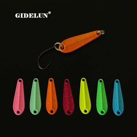 free shipping 3cm/2.5g spoon fishing lure metal spoon lure artificial crank bait trout lure ► Photo 1/1