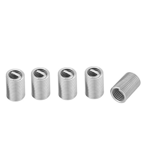 50Pcs Stainless Steel Threaded Insert Coiled Wire Helical Screw Thread Inserts M6x1.0x3D Helicoil Thread Repair Insert Tool Kit ► Photo 1/6