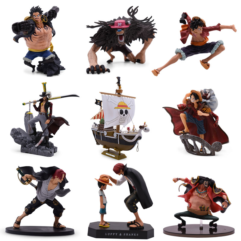 One Piece Figure Going Merry THOUSAND SUNNY Boat Luffy Zoro Ace Action  Figures Collectible Model Toy Christmas Gift