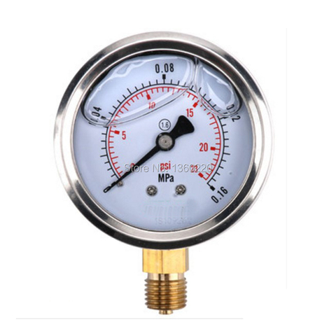 0-1.6Mpa/2.5Mpa/4Mpa/6Mpa/10Mpa /16Mpa/25Mpa/40Mpa/60Mpa Radial pressure gauge water pressure shockproof oil pressure gauge  ► Photo 1/1