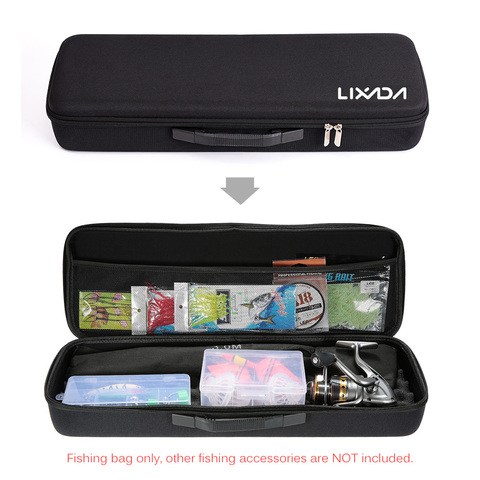 Lixada Portable Fishing Bag Shockproof Fishing Rod and Reel Carry Bag Fishing Pole Storage Bag Case Fishing Tackle Tools Bag ► Photo 1/1