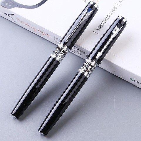 High Quality 0.5mm Black Luxury Metal Ballpoint Pen Business Gifts Ball Pen Writing Office School Supplies Stationery 03723 ► Photo 1/5