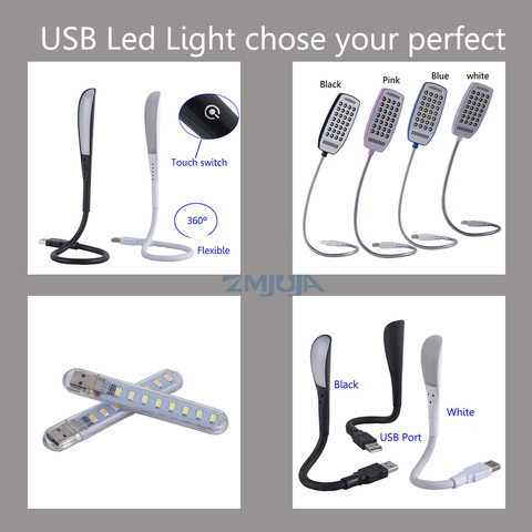 Portable USB led Desk Lamp Mini Bendable led table light Eye Protect book reading Lights for Laptop Notebook PC Computer ► Photo 1/6