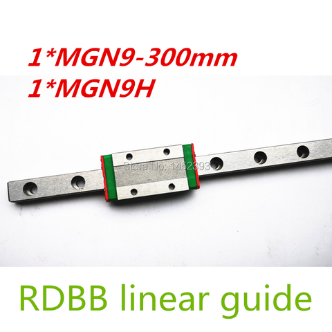 Free shipping 9mm Linear Guide MGN9 300mm linear rail way + MGN9H Long linear carriage for CNC X Y Z Axis ► Photo 1/1