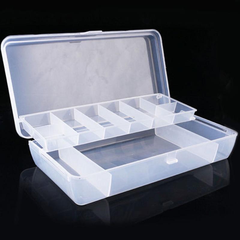 Hand Tool Storage Box Organizer Case Plastic Tray Compartments Fishing Lure Tackle Box Two-Sided Storage Cases for Putting Hooks ► Photo 1/6