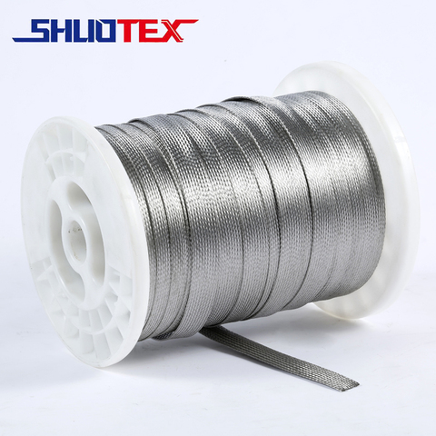 stainless steel flat braided wire sleeve ► Photo 1/3