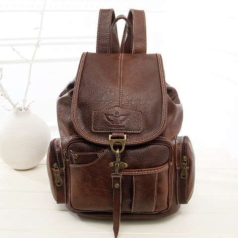 Retro Shoulder Bag Female 2022 New Style Bags & Shoes Fashion Trend Hook Women Backpack Students Bag Manufacturer Direct ► Photo 1/5