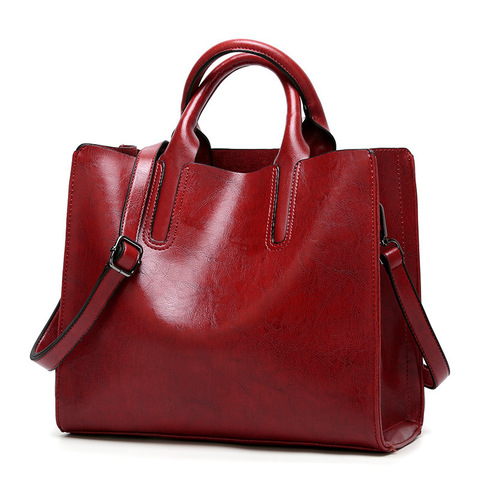 Vintage Genuine Leather Bags Women Messenger Bags High Quality Oil Wax Female Leather Handbags Ladies Shoulder Bag 2022 New C836 ► Photo 1/6