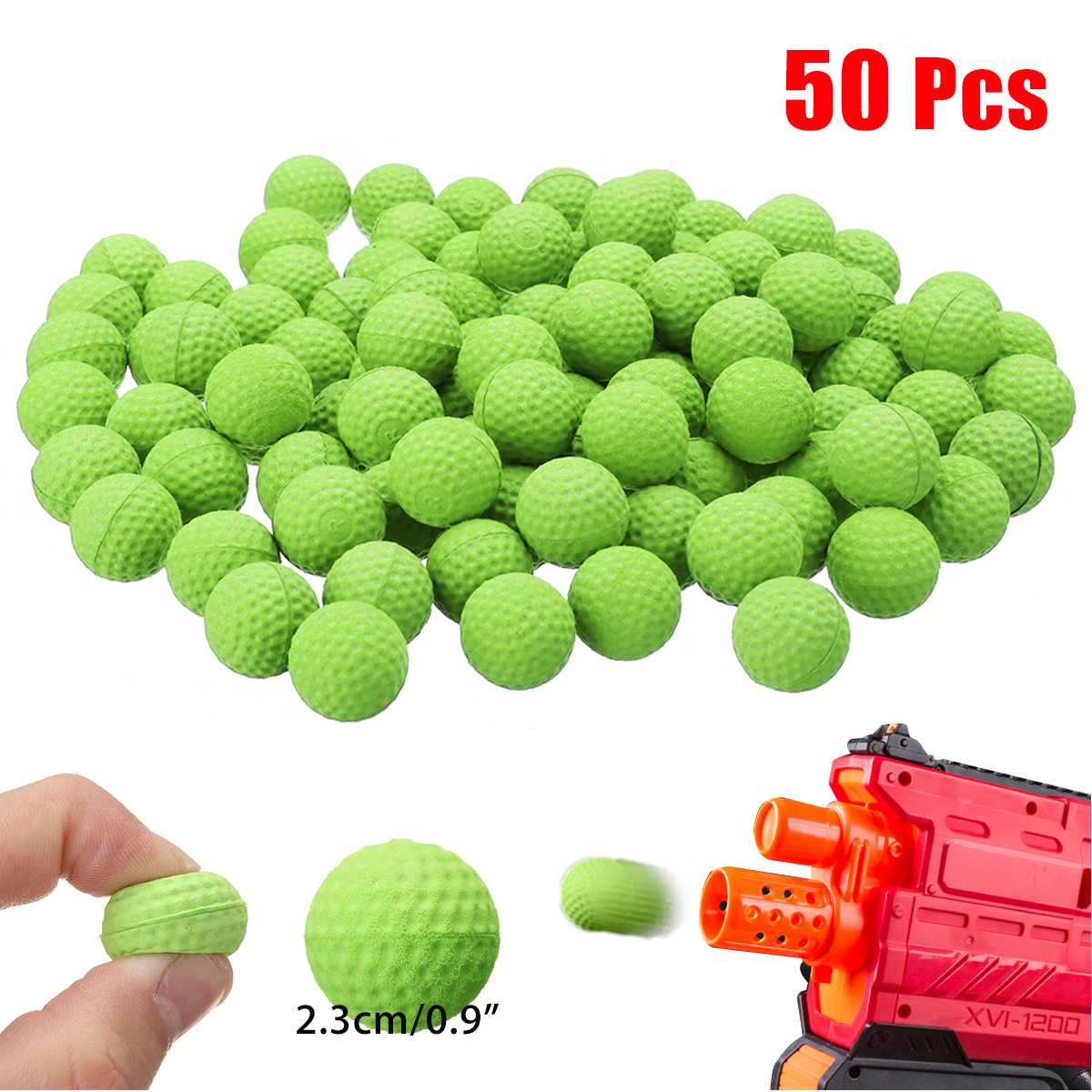 20Pcs EVA Soft Bullet Balls Rounds Compatible For Rival Apollo Child Toy BE 