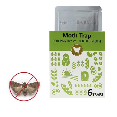 6Pcs Pantry Moth Traps Eco-Friendly Moth Traps Non-Toxic Sticky