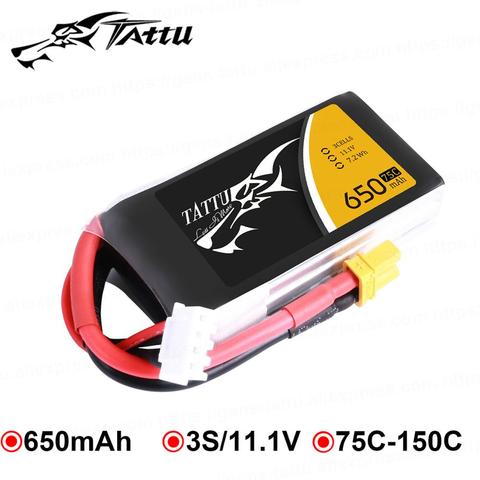Tattu 650mAh 11.1V 3S 75C-150C Lipo Battery Pack with XT30 Connector for 130 Size Models Winter Indoor FPV Racing ► Photo 1/6