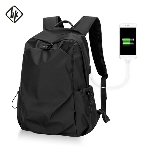 Hk Travel Backpack Casual Oxford Backpack Men Material Escolar Mochila Quality Brand Laptop Bag Black Personalized Fashion Bag ► Photo 1/6