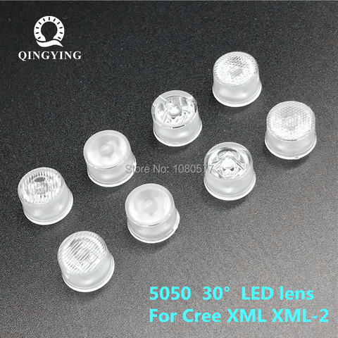30pcs 13mm Cree LED lens 30 Degree For 5050 XML XML-L2 Optical Grade PMMA Led Lens Holder Plano Reflector Collimator ► Photo 1/6