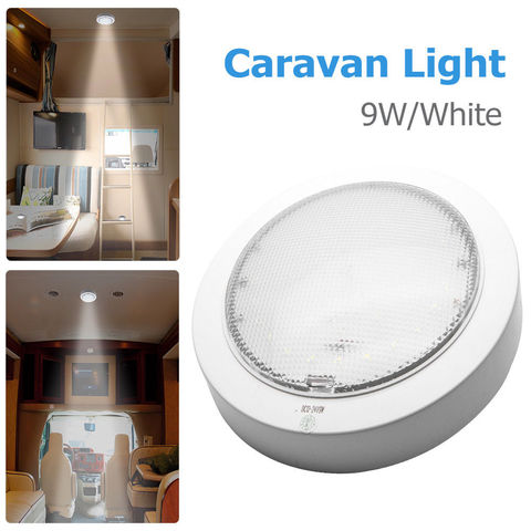 12V 9W LED Pancake White Light RV Caravan Boat Interior Cabin Ceiling Dome Light ► Photo 1/5
