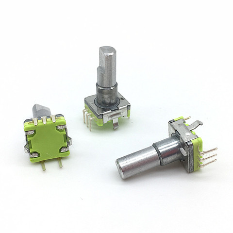 5pcs /lot Rotary Encoder Switch EC11 Without Push Switch 30 Position 5pin Plug-in Type Handle Length 18.5mm Half Shaft ► Photo 1/6