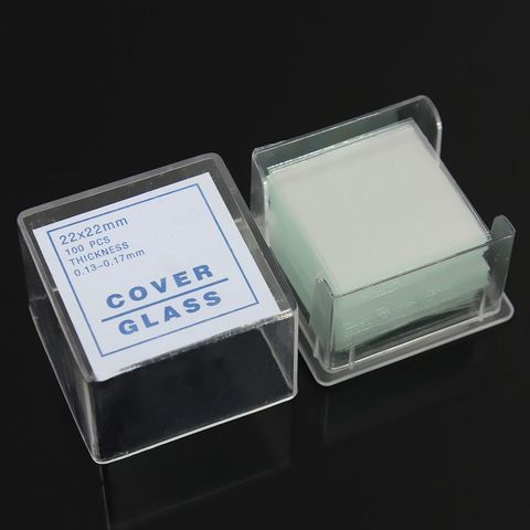 HLZS-100pcs Transparent Slides Coverslips Coverslides 22x22mm For Microscope ► Photo 1/4