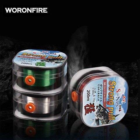 200m Fluorocarbon Coating Fishing Line 0.4#-10# White Green Brown Wear Resistant Stretchable Sinking Carbon Fishing Line ► Photo 1/6