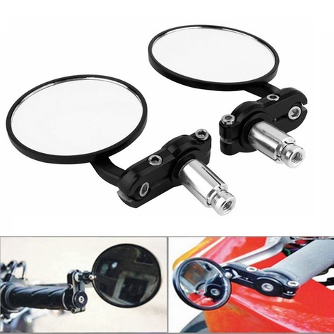 2pcs/Pair Motorcycle Rear View Mirrors Round 7/8