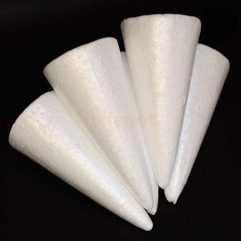 MagiDeal 5 Pieces Polystyrene Foam Unfinished Blank Christmas Tree Cone Shape Styrofoam Foam for Modeling Craft Projects 150 mm ► Photo 1/6